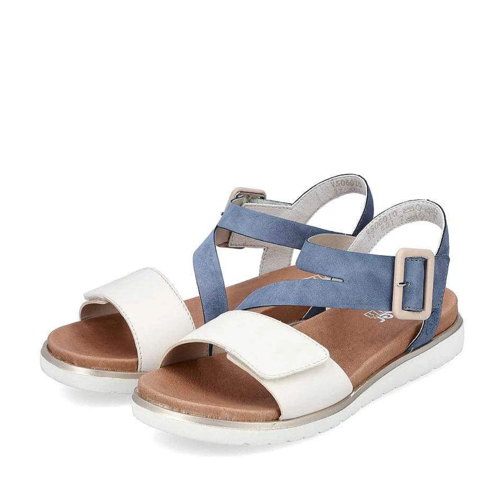 Rieker Sandals & Sandals-Women'S Strappy Sandals Pacific Blue-Old White