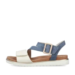 Rieker Sandals & Sandals-Women'S Strappy Sandals Pacific Blue-Old White