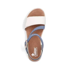 Rieker Sandals & Sandals-Women'S Strappy Sandals Pacific Blue-Old White