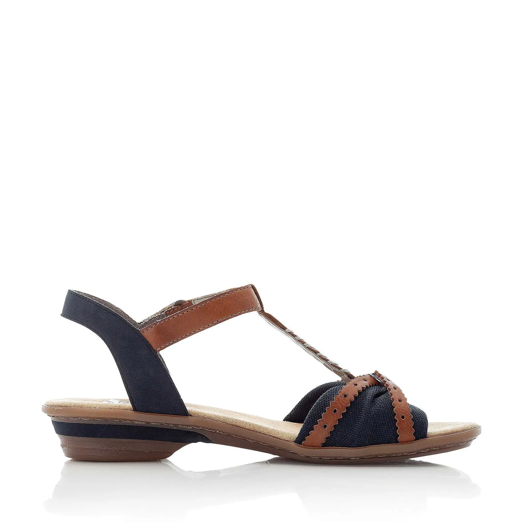 Rieker Sandals & Sandals-Women'S Strappy Sandals Sea Blue-Brown