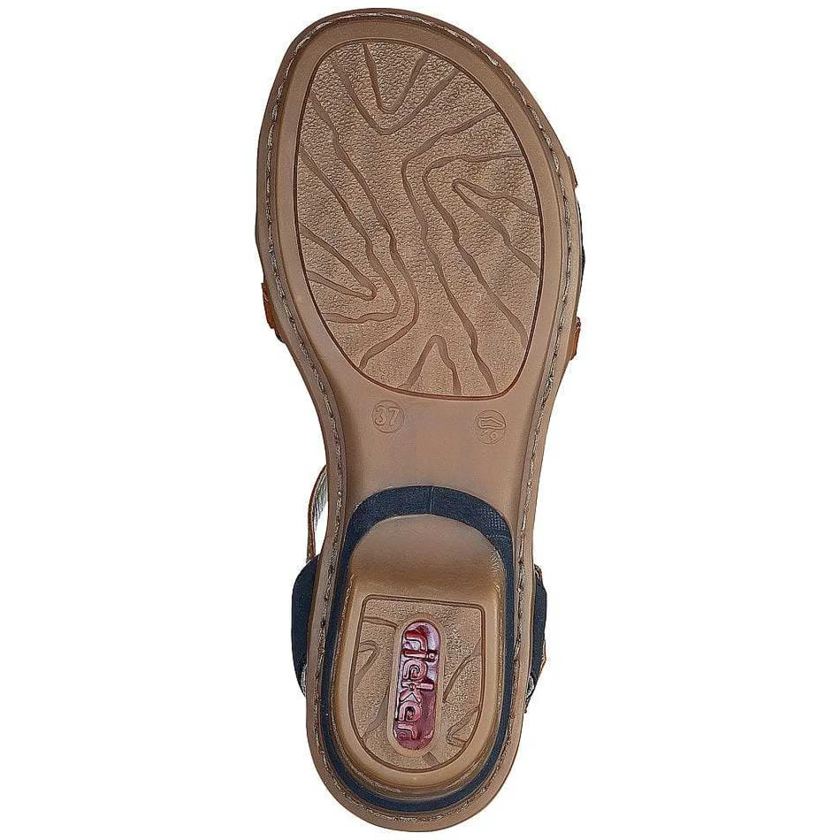 Rieker Sandals & Sandals-Women'S Strappy Sandals Sea Blue-Brown