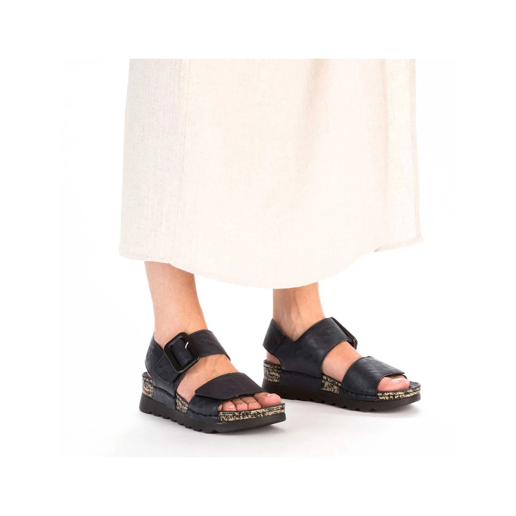 Rieker Sandals & Sandals-Women'S Strappy Sandals Steel Blue
