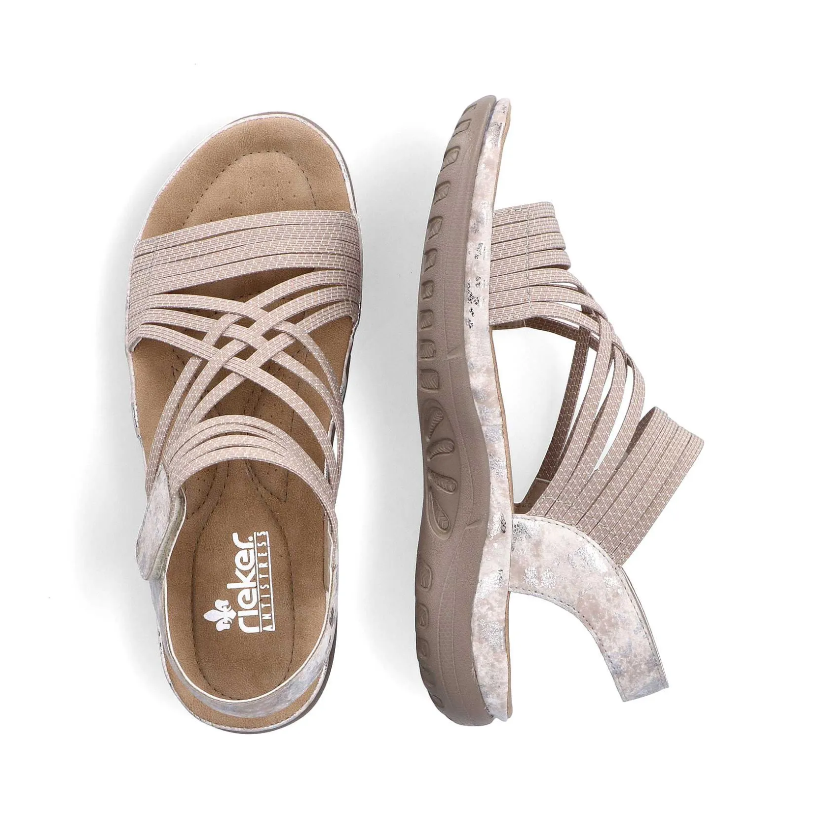 Rieker Sandals & Sandals-Women'S Strappy Sandals Cream Beige