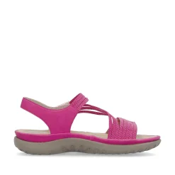 Rieker Colorful Styles-Women'S Strappy Sandals Pink