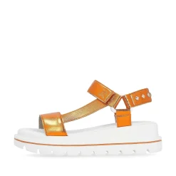 Rieker Colorful Styles-Women'S Strappy Sandals Amber