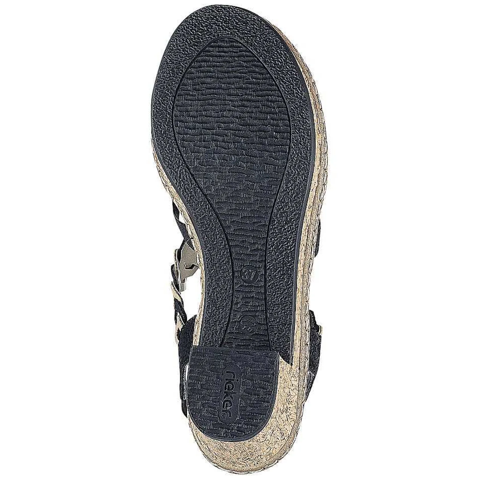 Rieker Heeled Shoes-Women'S Strappy Sandals Jet Black