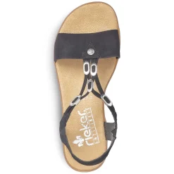 Rieker Sandals & Sandals-Women'S Strappy Sandals Jet Black