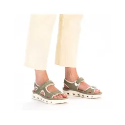 Rieker Sandals & Sandals-Women'S Trekking Sandals Green Grey