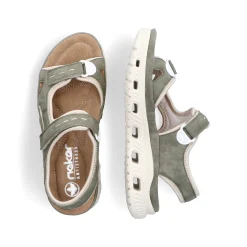 Rieker Sandals & Sandals-Women'S Trekking Sandals Green Grey