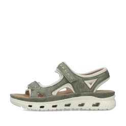 Rieker Sandals & Sandals-Women'S Trekking Sandals Green Grey