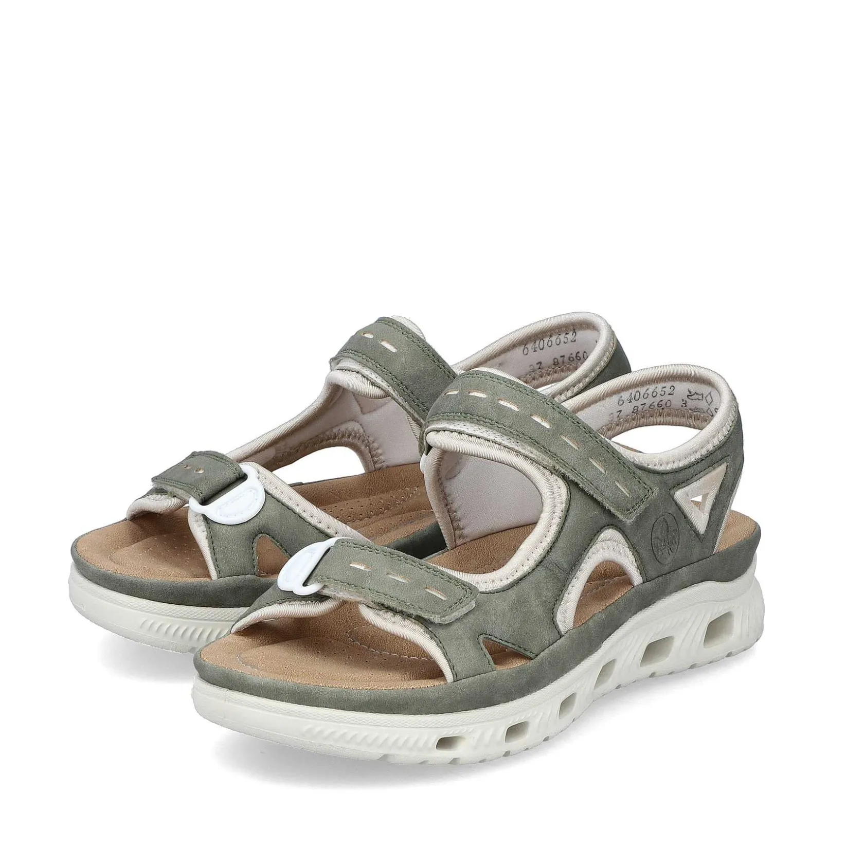 Rieker Sandals & Sandals-Women'S Trekking Sandals Green Grey