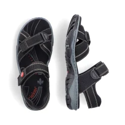 Rieker Sandals & Sandals-Women'S Trekking Sandals Asphalt Black