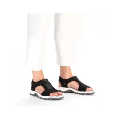 Rieker Sandals & Sandals-Women'S Trekking Sandals Jet Black