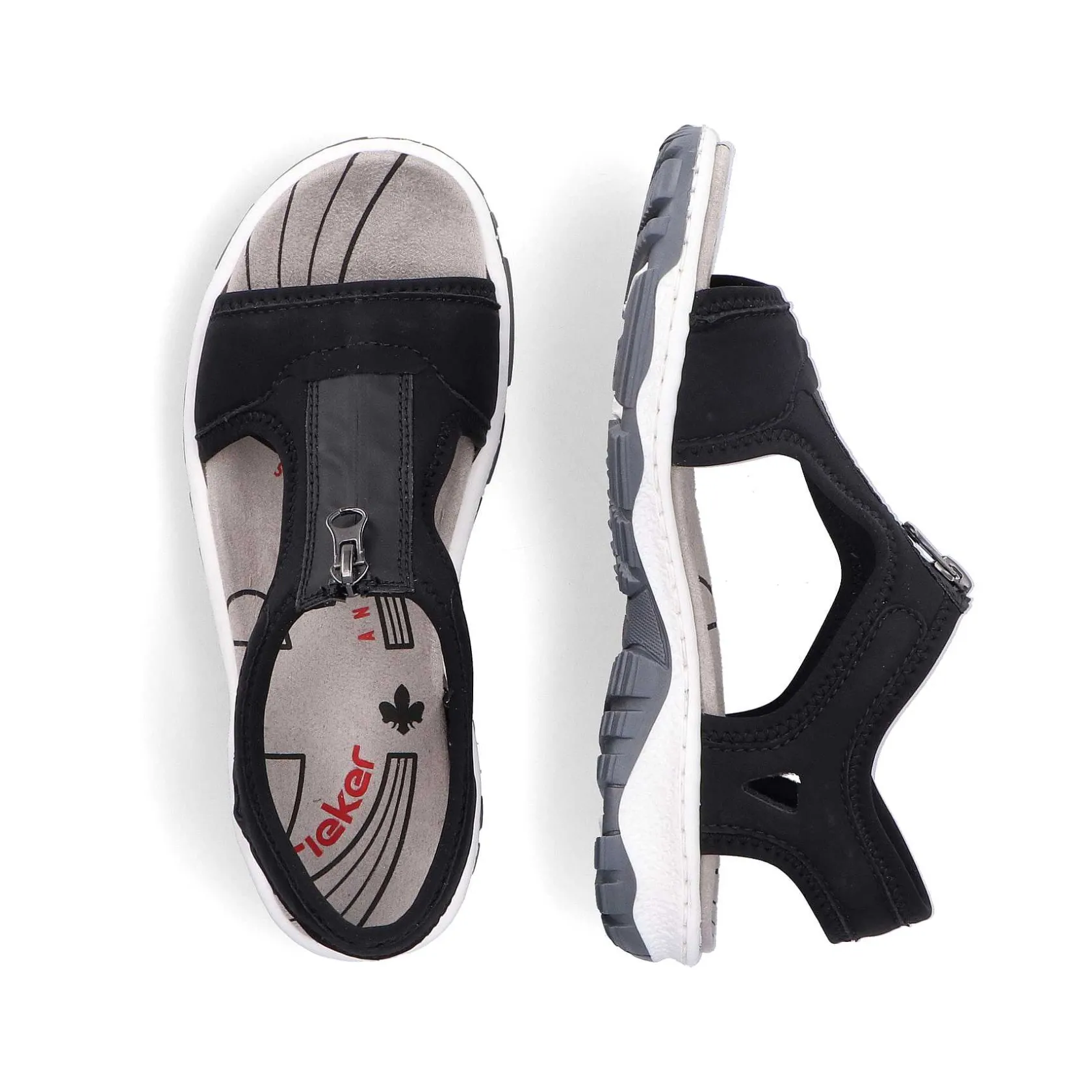 Rieker Sandals & Sandals-Women'S Trekking Sandals Jet Black
