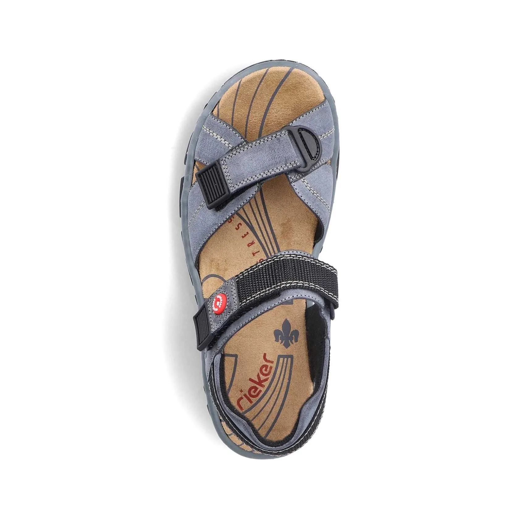 Rieker Sandals & Sandals-Women'S Trekking Sandals Blue Gray