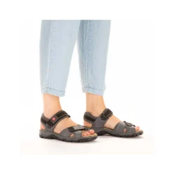 Rieker Sandals & Sandals-Women'S Trekking Sandals Blue Gray