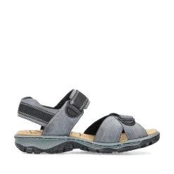 Rieker Sandals & Sandals-Women'S Trekking Sandals Blue Gray
