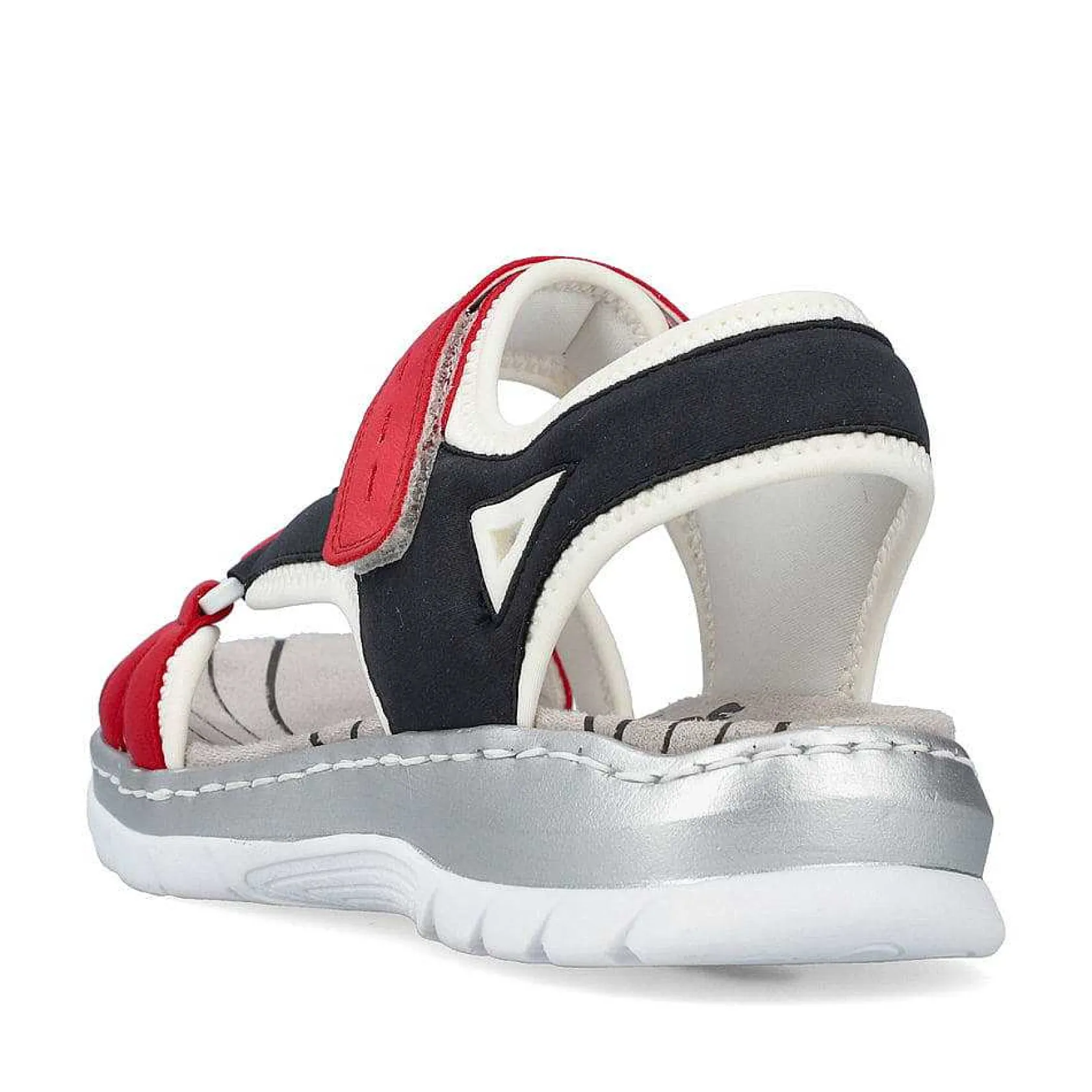 Rieker Sandals & Sandals-Women'S Trekking Sandals Fire Red-Navy Blue