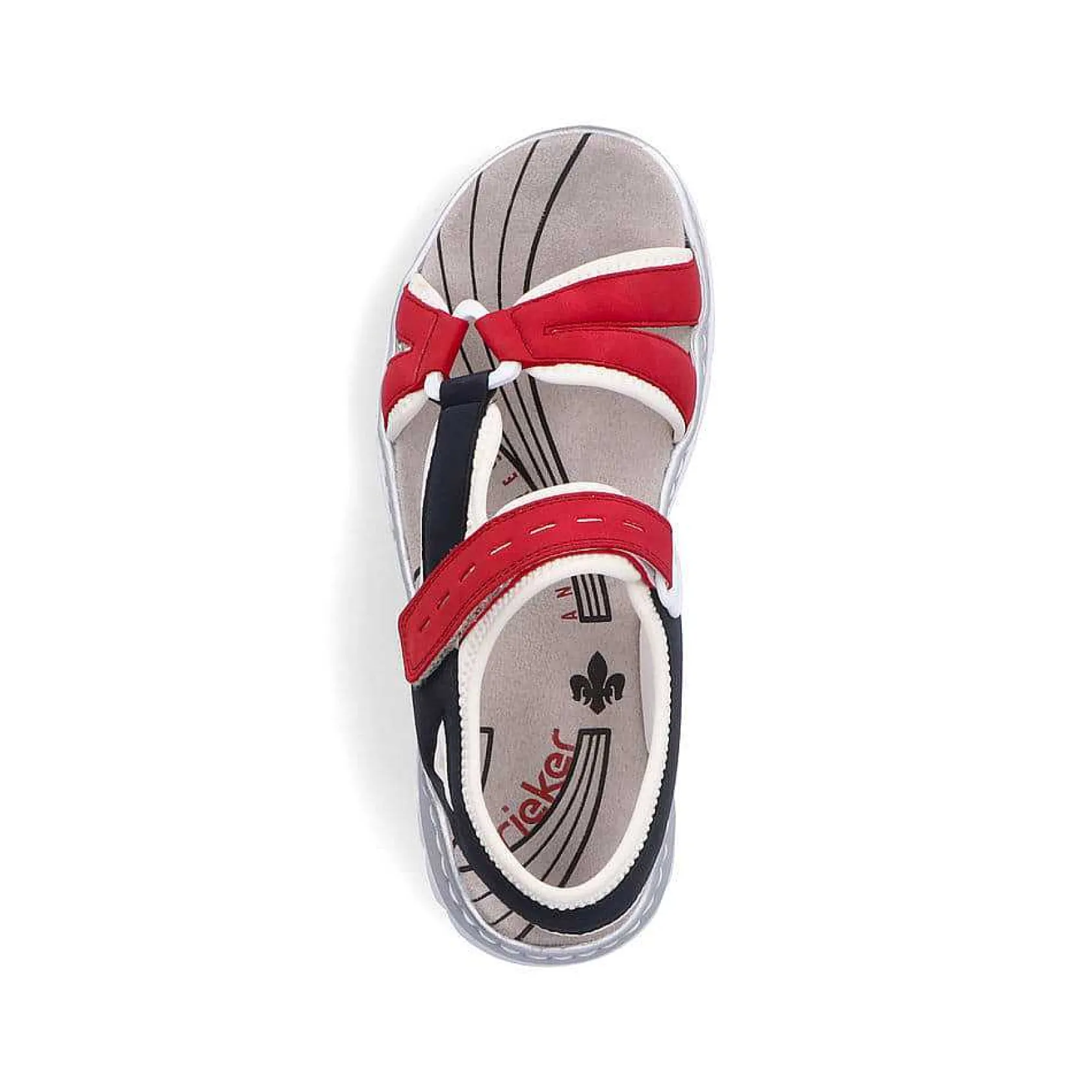 Rieker Sandals & Sandals-Women'S Trekking Sandals Fire Red-Navy Blue