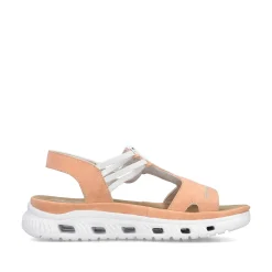 Rieker Colorful Styles-Women'S Trekking Sandals Pastel Orange