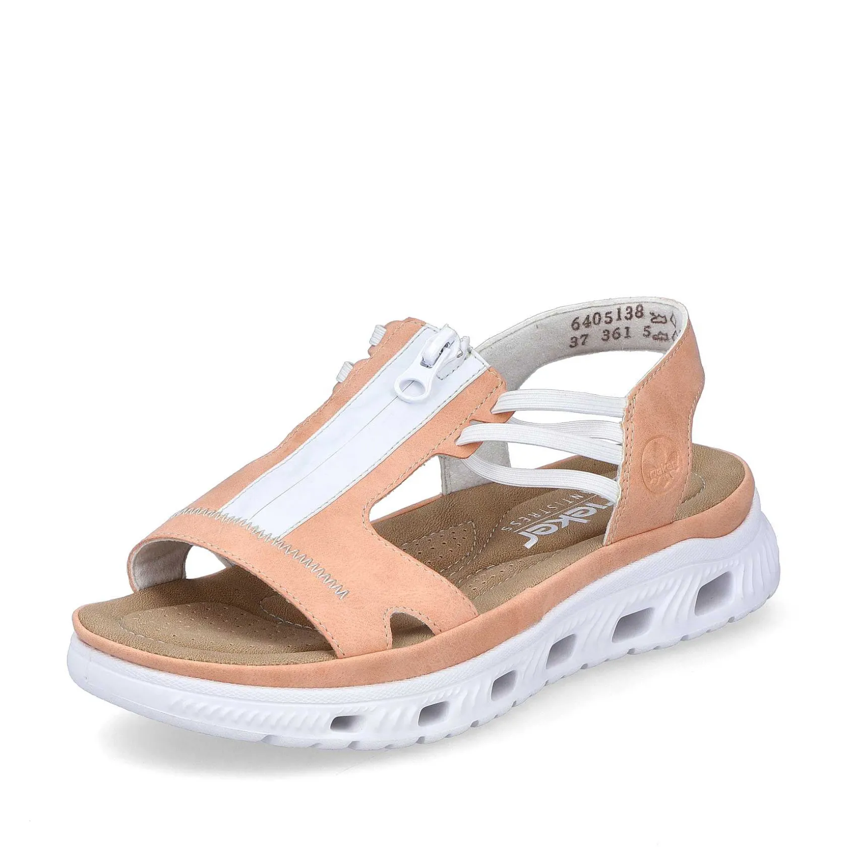 Rieker Colorful Styles-Women'S Trekking Sandals Pastel Orange