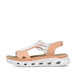 Rieker Colorful Styles-Women'S Trekking Sandals Pastel Orange