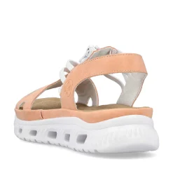 Rieker Colorful Styles-Women'S Trekking Sandals Pastel Orange