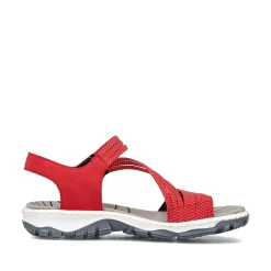 Rieker Colorful Styles-Women'S Trekking Sandals Cherry Red