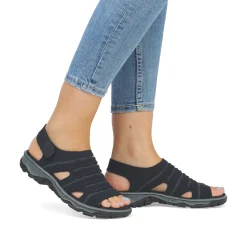 Rieker Vegan-Women'S Trekking Sandals Steel Blue
