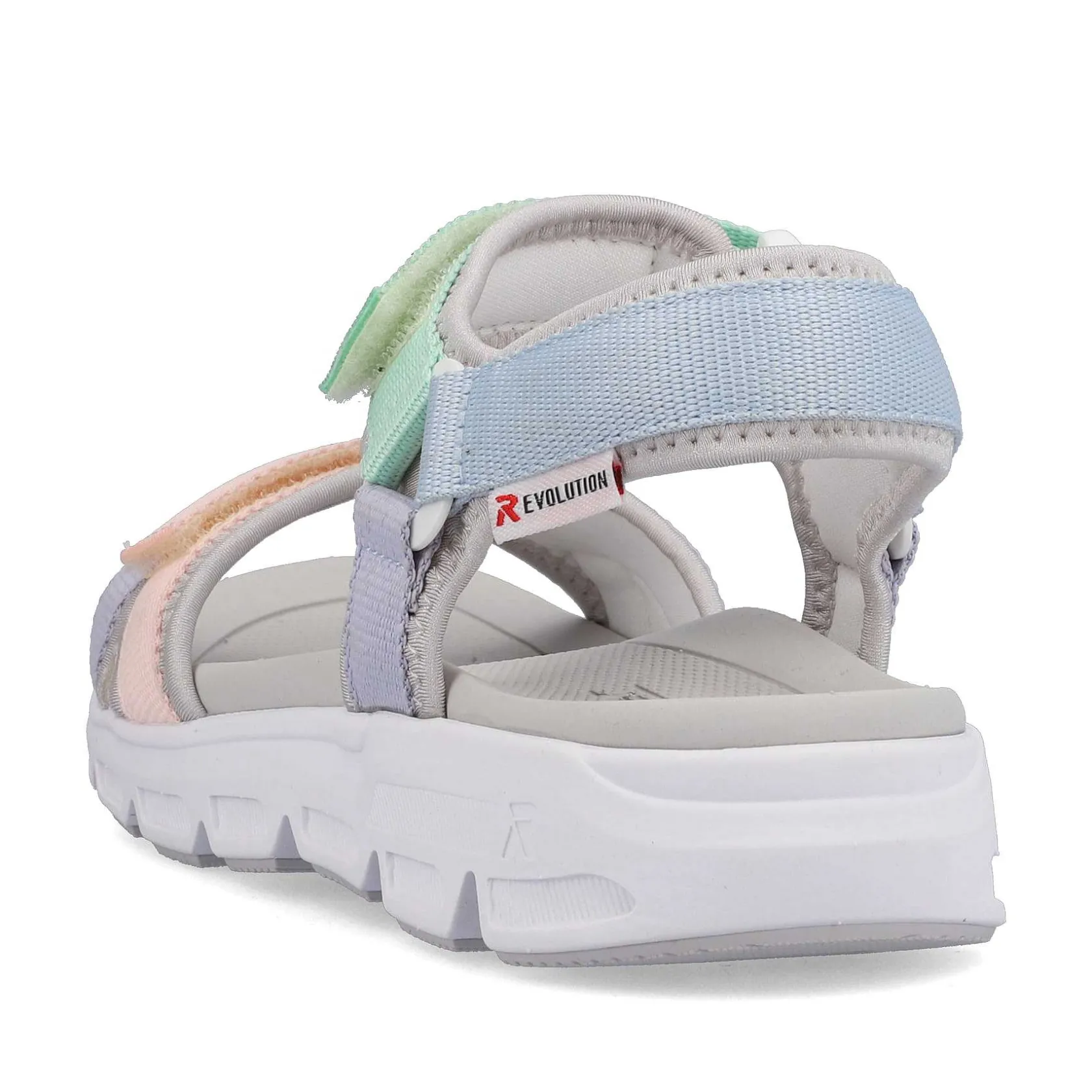 Rieker Colorful Styles-Women'S Trekking Sandals Mint-Green Soft-Pink Lilac