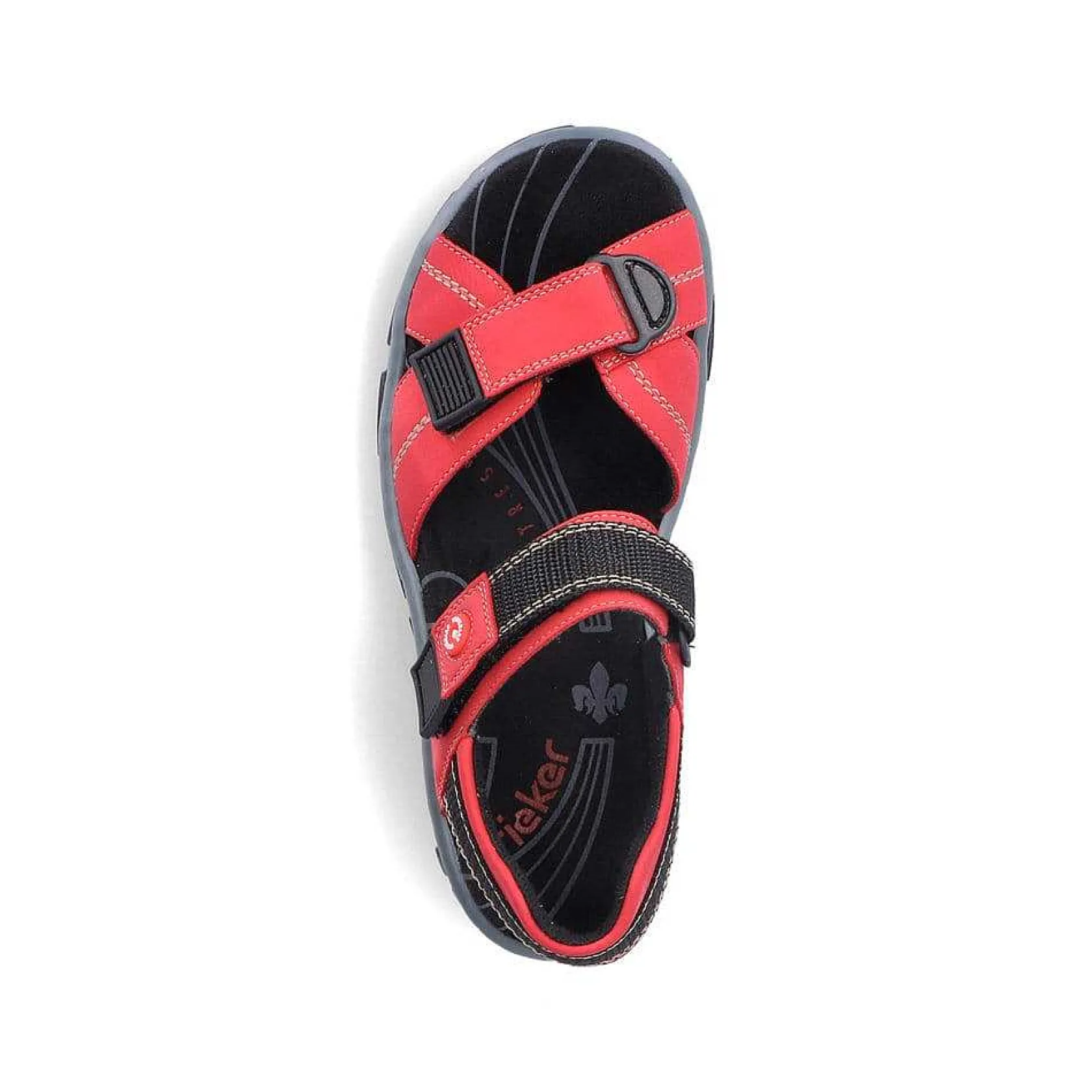 Rieker Colorful Styles-Women'S Trekking Sandals Fire Red