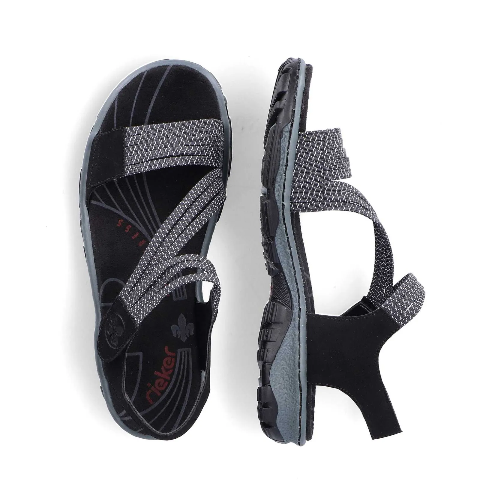 Rieker Sandals & Sandals-Women'S Trekking Sandals Graphite Black