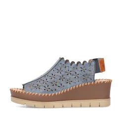 Rieker Heeled Shoes-Women'S Wedge Sandals Slate Blue