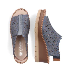 Rieker Heeled Shoes-Women'S Wedge Sandals Slate Blue