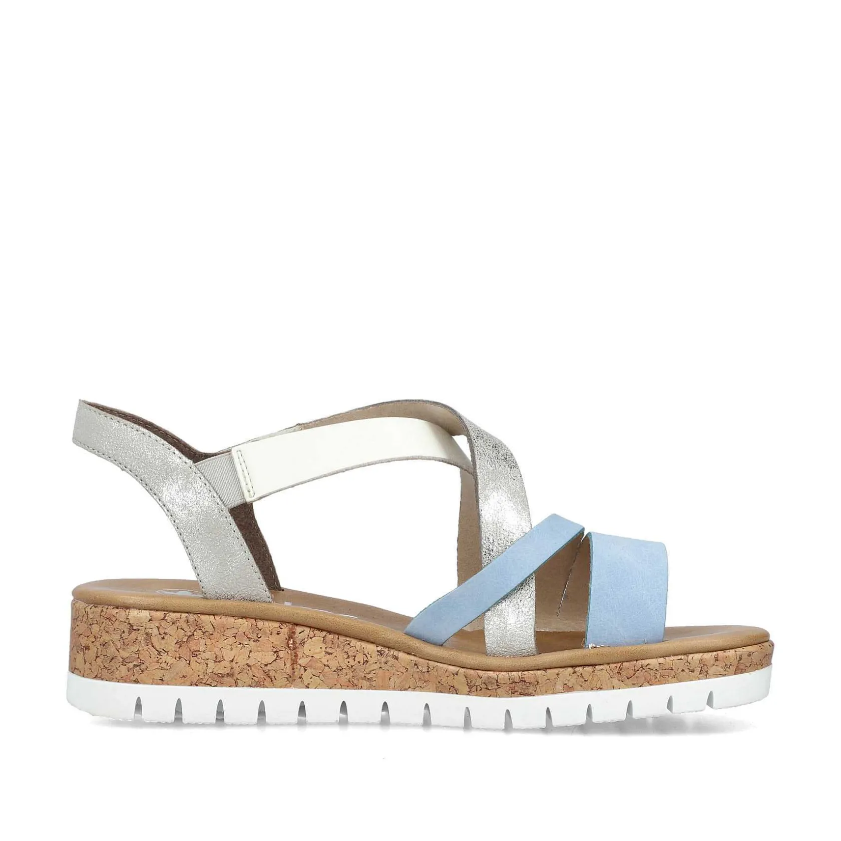 Rieker Heeled Shoes-Women'S Wedge Sandals Pastel Blue