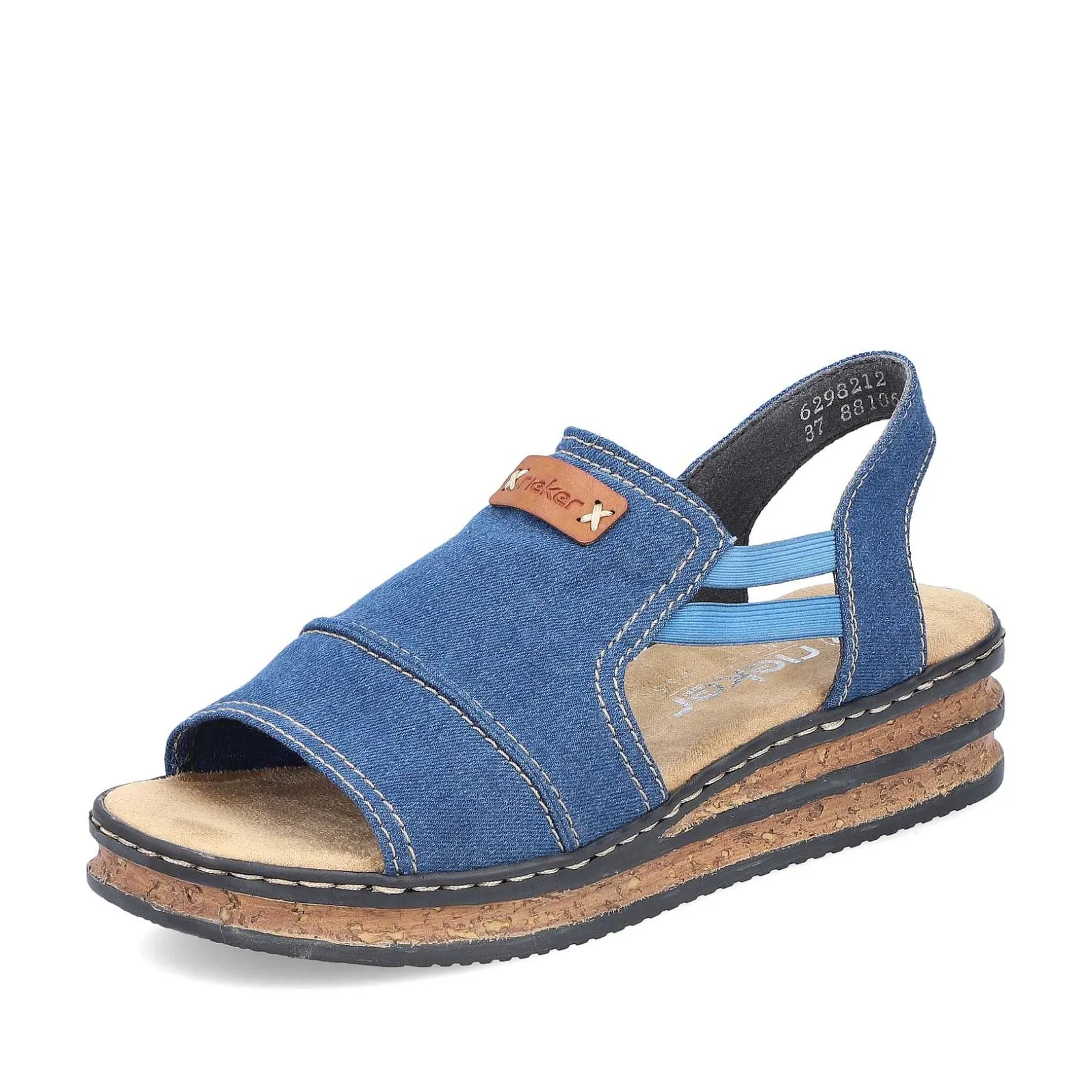 Rieker Heeled Shoes-Women'S Wedge Sandals Sea Blue