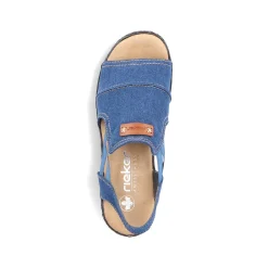 Rieker Heeled Shoes-Women'S Wedge Sandals Sea Blue
