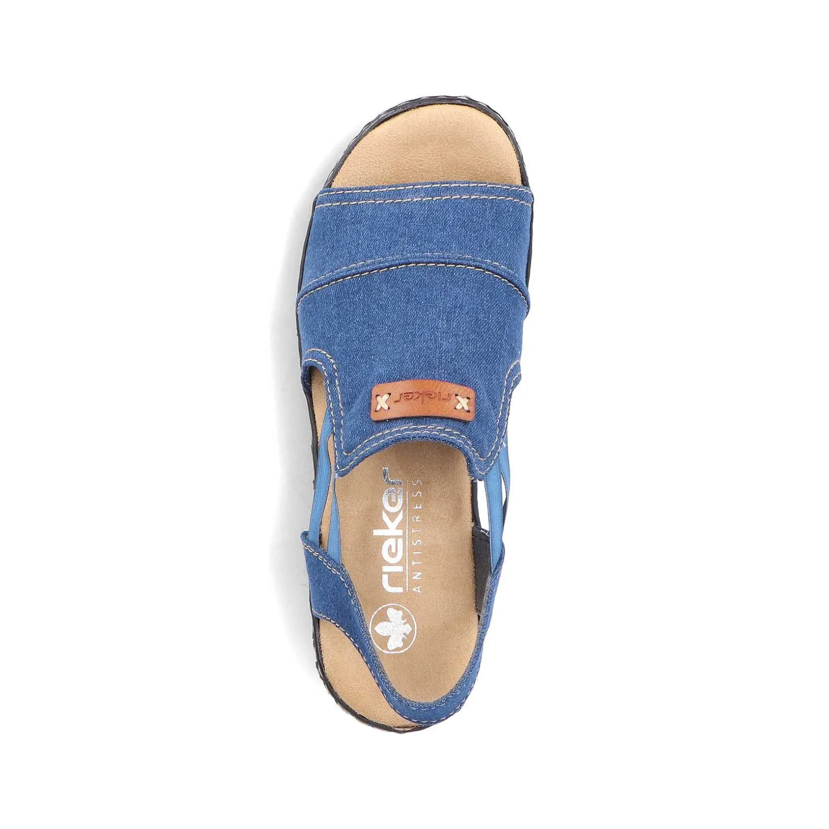 Rieker Heeled Shoes-Women'S Wedge Sandals Sea Blue