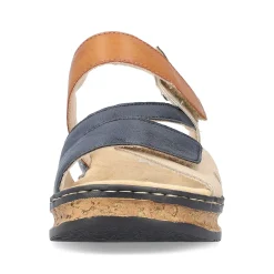 Rieker Heeled Shoes-Women'S Wedge Sandals Slate Blue