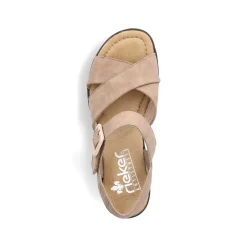 Rieker Heeled Shoes-Women'S Wedge Sandals Sand Beige