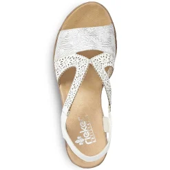 Rieker Summer Shoes-Women'S Wedge Sandals Altweis