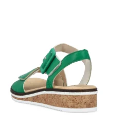Rieker Heeled Shoes-Women'S Wedge Sandals Grass Green