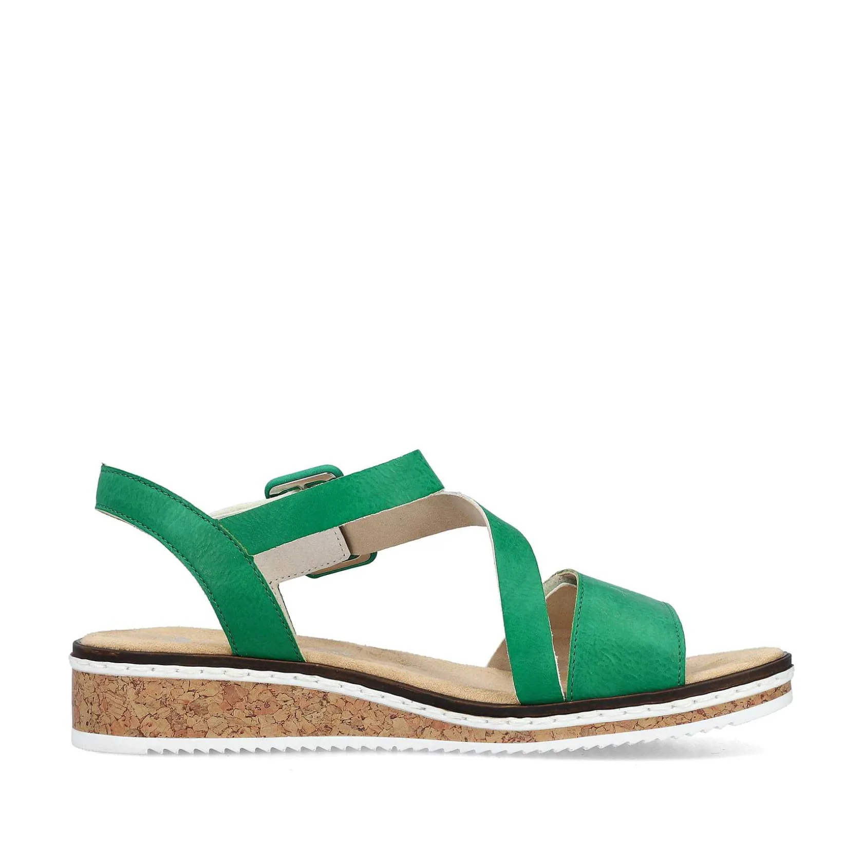 Rieker Heeled Shoes-Women'S Wedge Sandals Grass Green