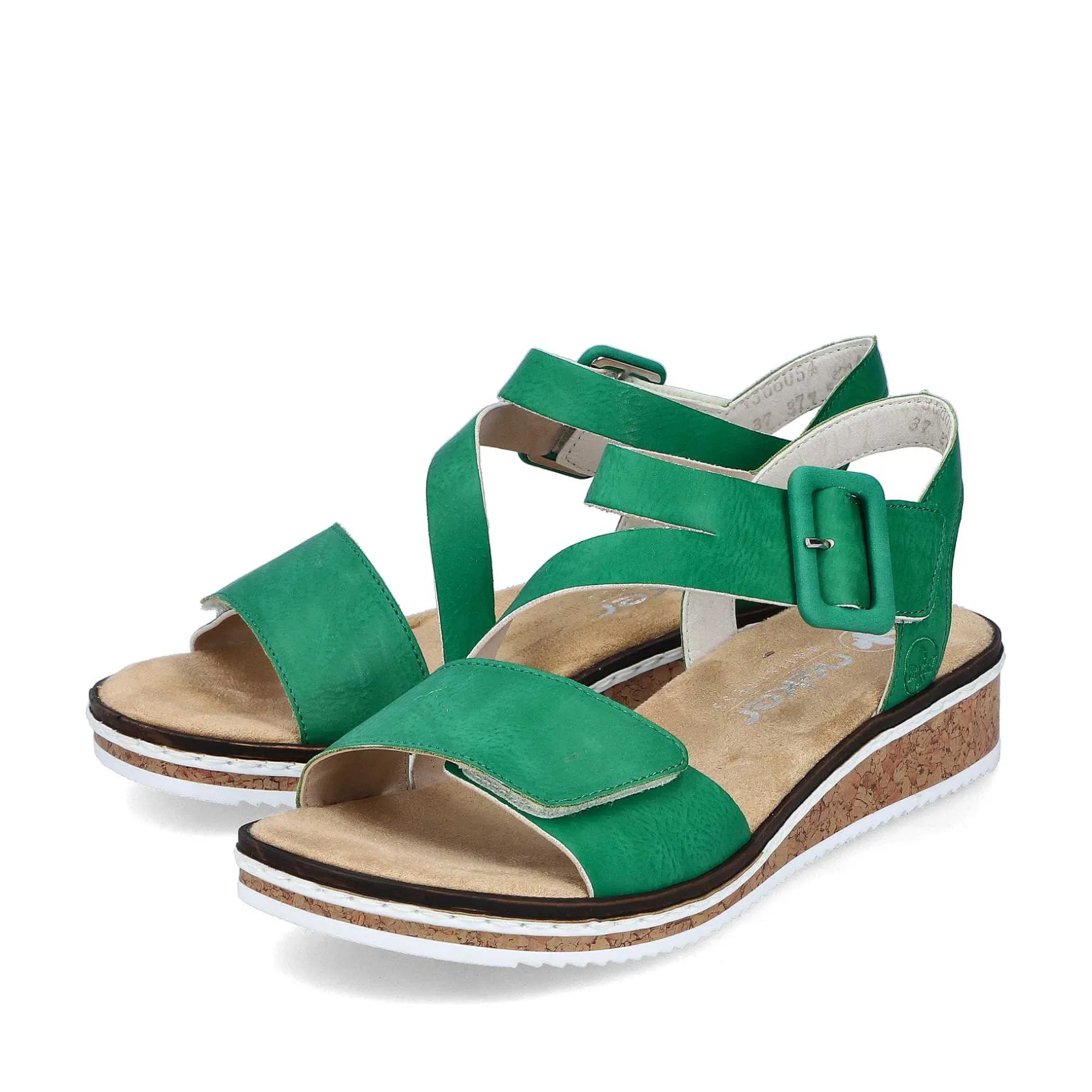 Rieker Heeled Shoes-Women'S Wedge Sandals Grass Green