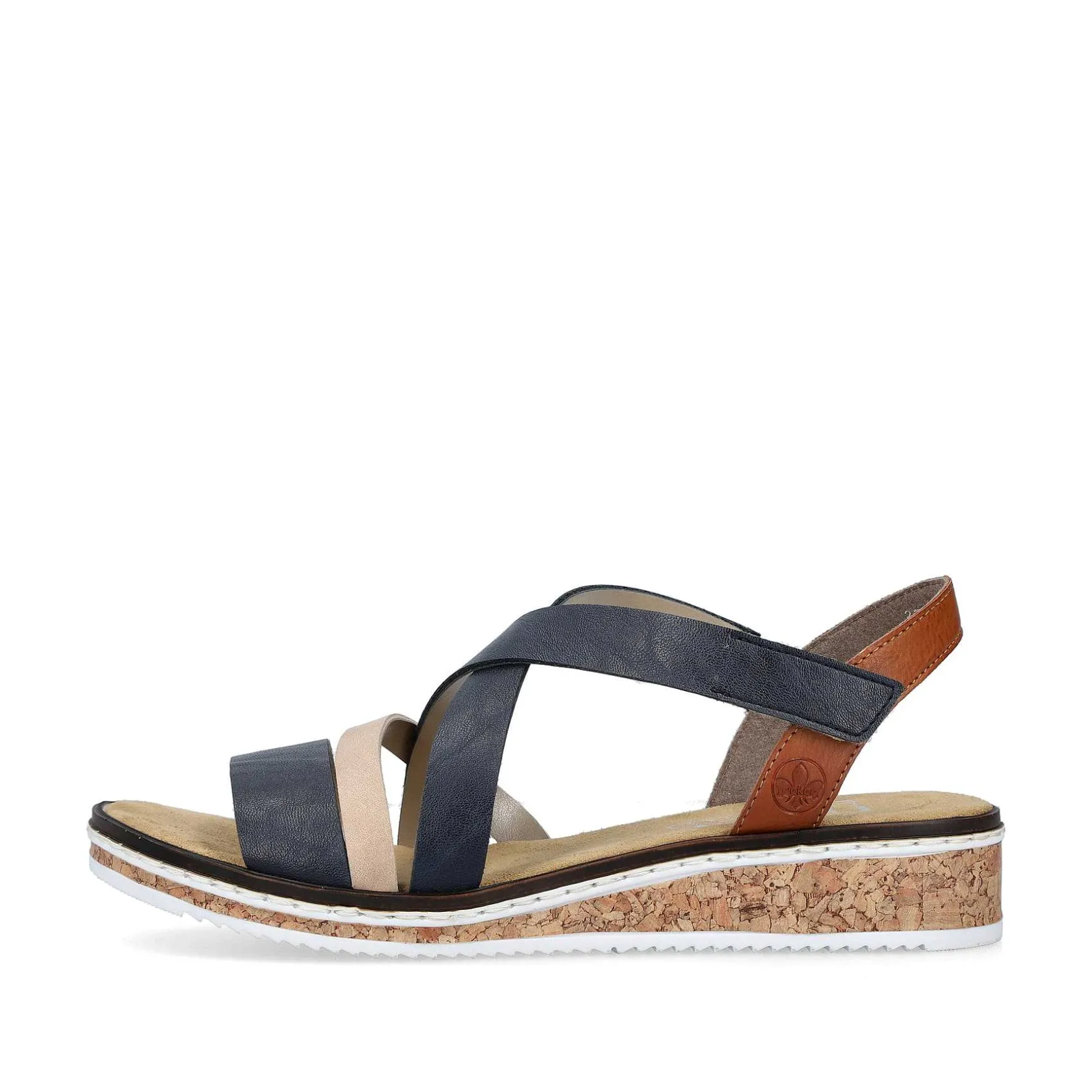 Rieker Heeled Shoes-Women'S Wedge Sandals Navy Blue