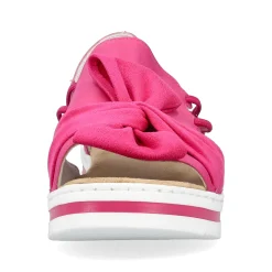 Rieker Summer Shoes-Women'S Wedge Sandals, Blood Pink