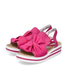 Rieker Summer Shoes-Women'S Wedge Sandals, Blood Pink