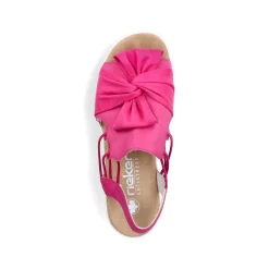 Rieker Summer Shoes-Women'S Wedge Sandals, Blood Pink