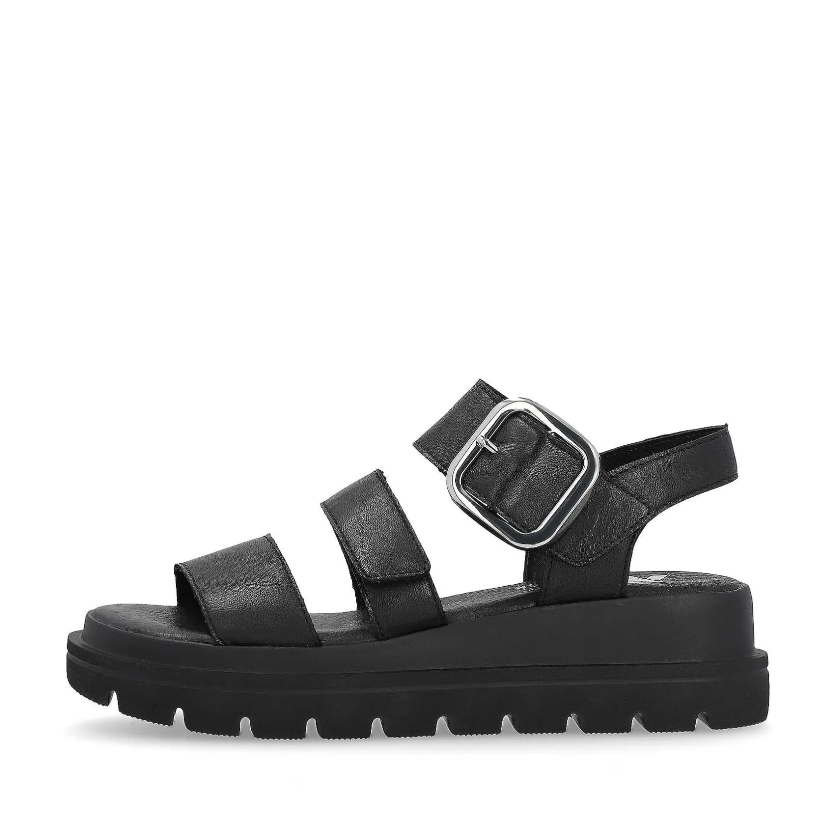 Rieker Heeled Shoes-Women'S Wedge Sandals Midnight Black