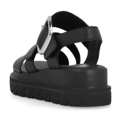 Rieker Heeled Shoes-Women'S Wedge Sandals Midnight Black